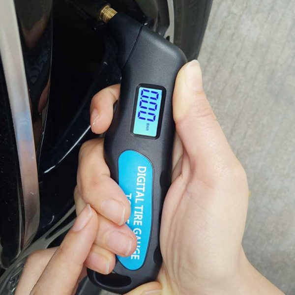 Medidor Digital de pressão de ar do pneus de carros e bicicletas