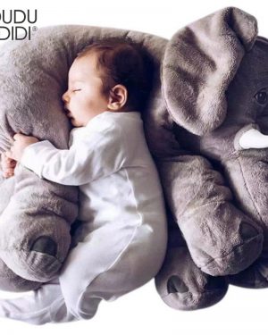 Travesseiro Elefante de Pelúcia Macio 40cm para Bebês